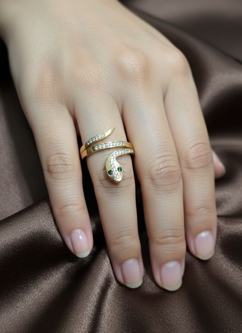 Emerald-Snake Ring