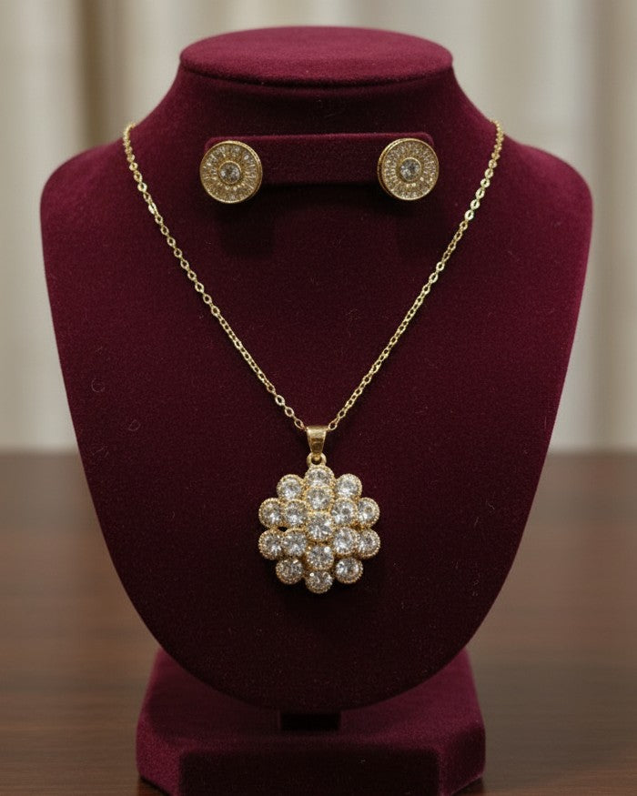 Diamond Blossom Gold Set
