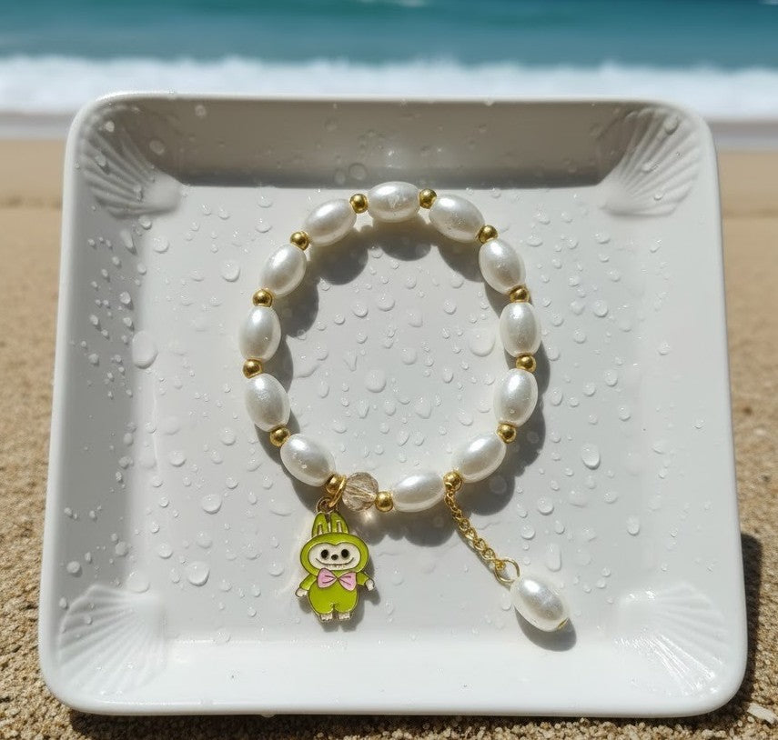 Green Bunny Charm Bracelet