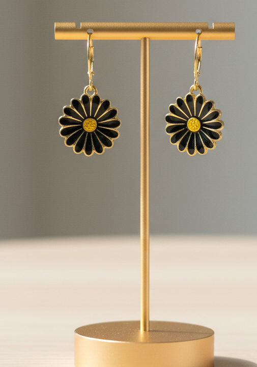 Luna Charm Hoops – Daisy Collection