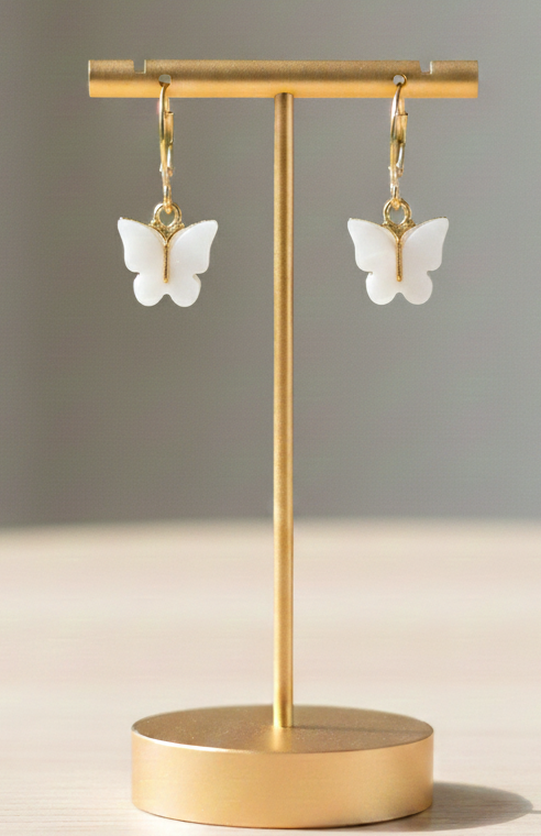 Luna Charm Hoops – Butterfly Collection