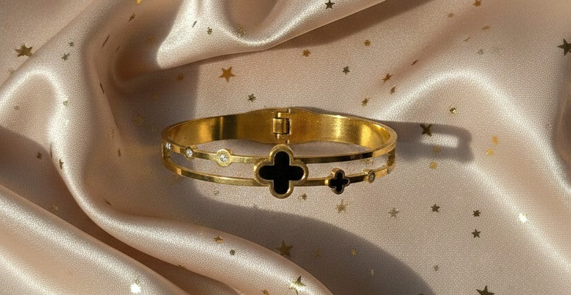 Midnight Clover Bracelet