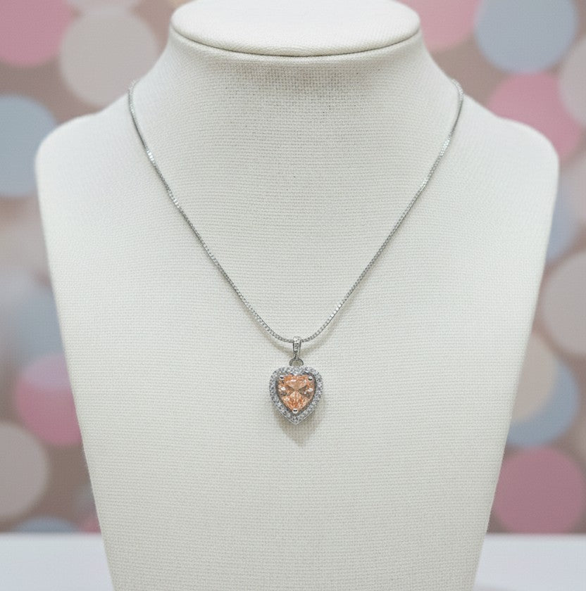 Scarlet Glow Chain (Peach Heart)