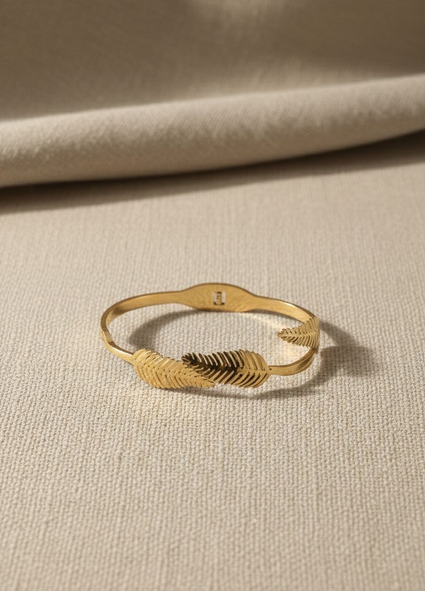 The Fern Feather Bangle