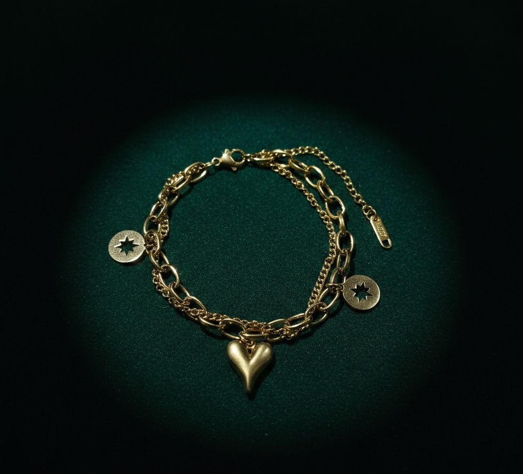 Nova Heart Charm Link