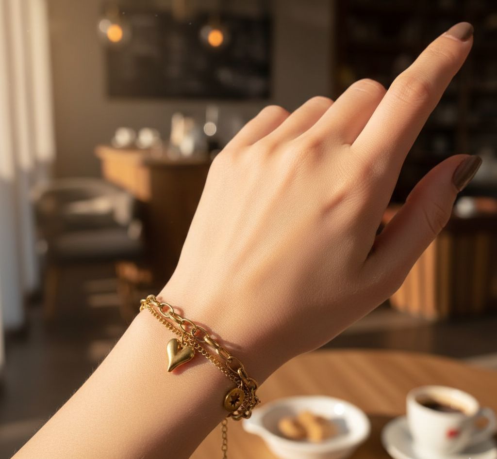 Nova Heart Charm Link