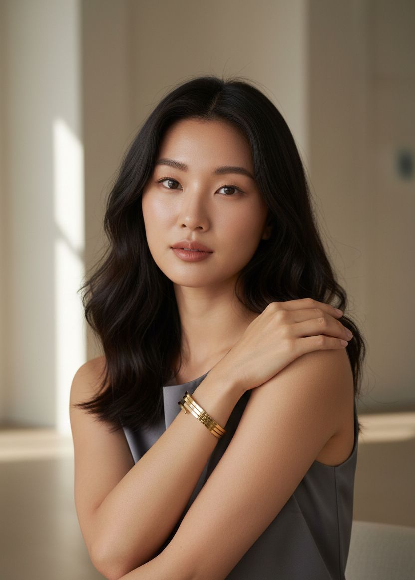 Parallel Lines Geometric Cuff Bracelet