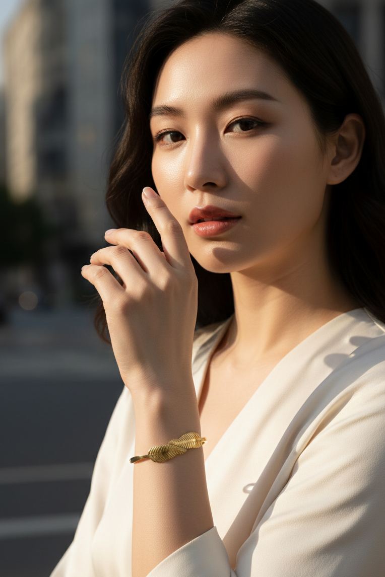 The Fern Feather Bangle